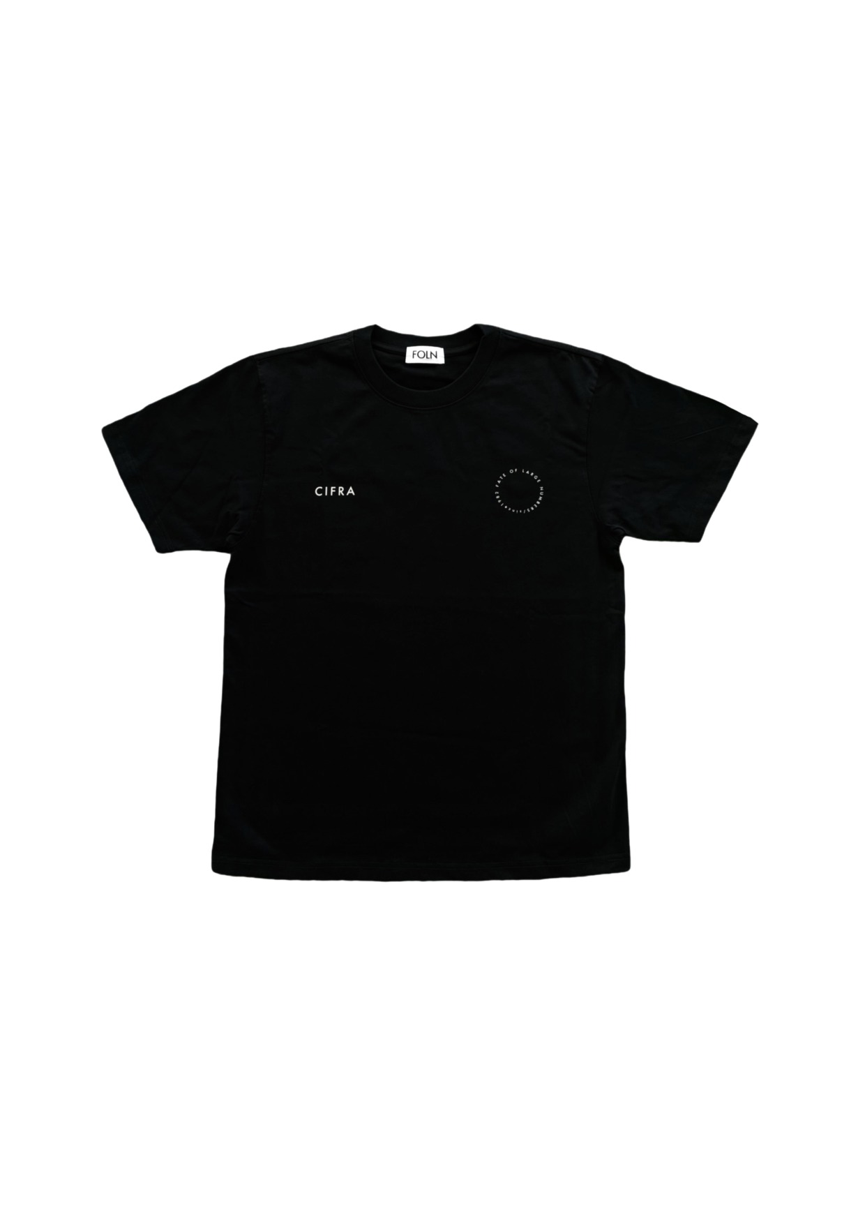 CIFRA×FOLN logo Tshirt black